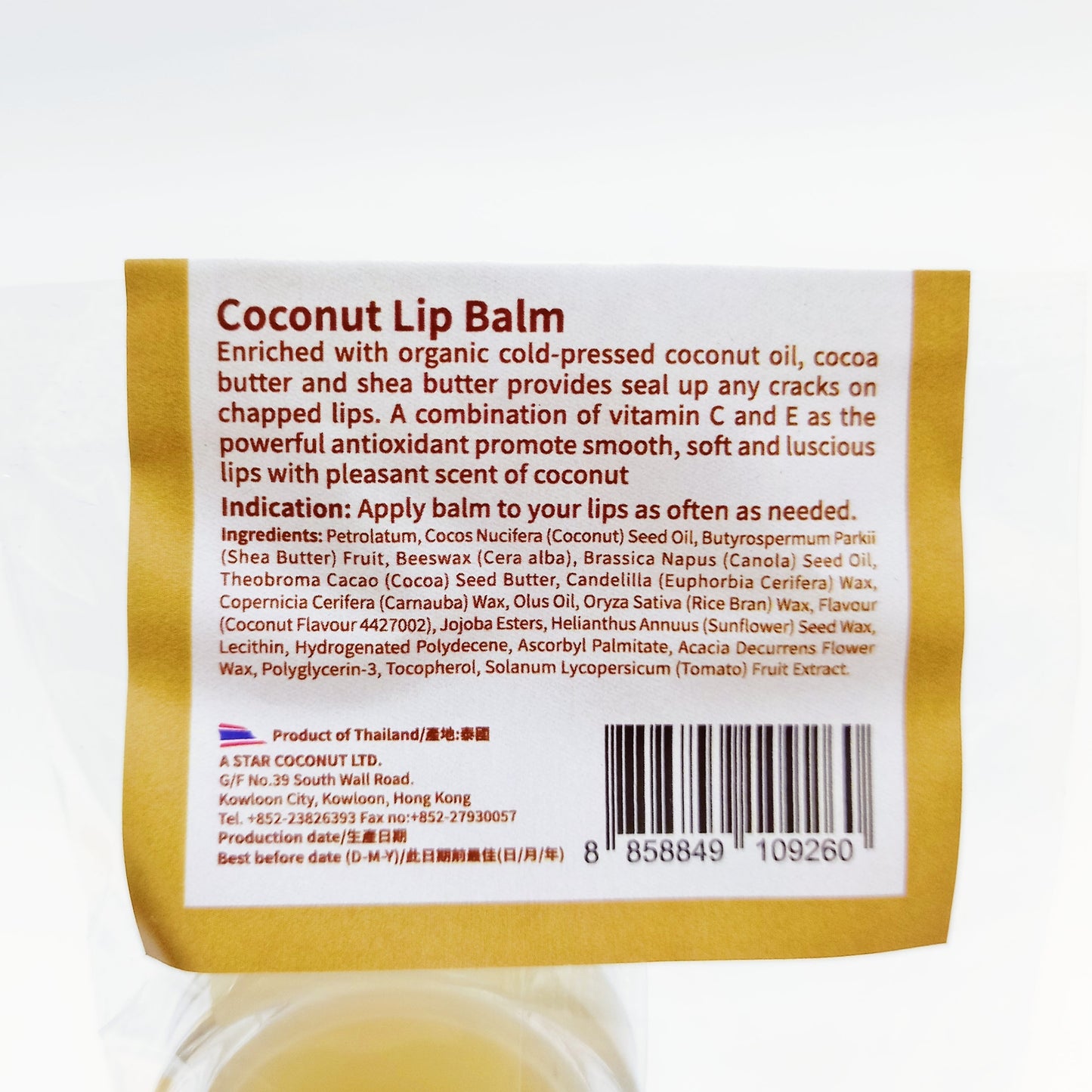A CAP Coconut Lip Balm 10g