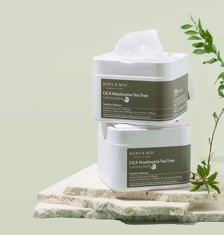 Mary&May - Cica Houttuynia Tea Tree Calming Mask - 30 sheets
