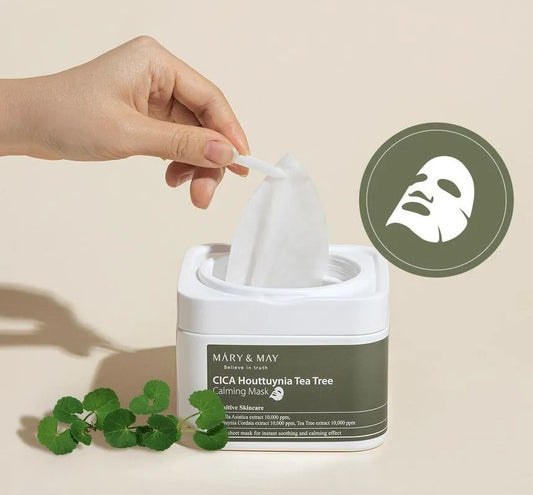 Mary&May - Cica Houttuynia Tea Tree Calming Mask - 30 sheets