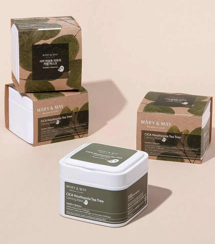 Mary&May - Cica Houttuynia Tea Tree Calming Mask - 30 sheets