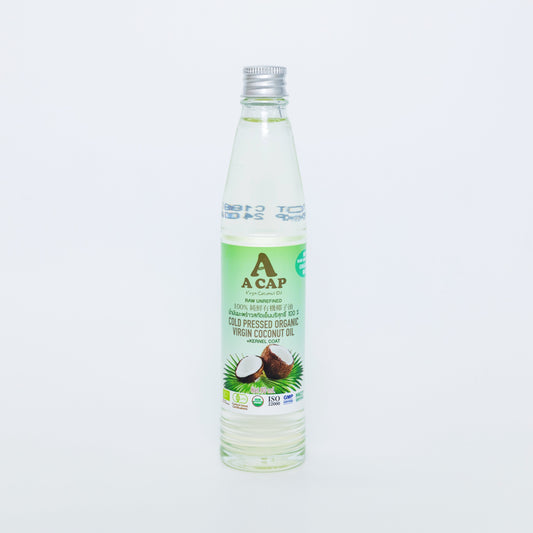 A CAP 100% Organic Raw Unrefined Cold Pressed Virgin Coconut Oil 90 ml (+Kernel Coat) USDA